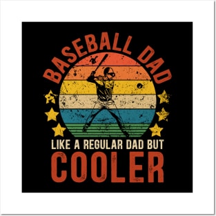 Baseball Dad Funny Vintage Baseball Father's Day Gift Posters and Art